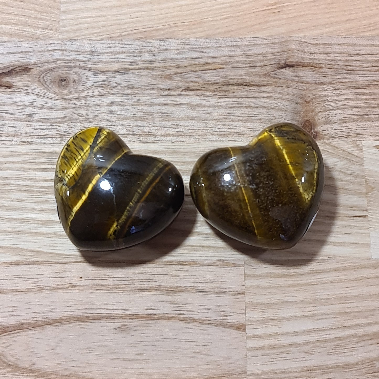 Tigers Eye Puffy Heart