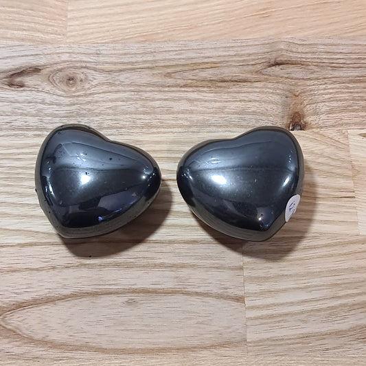 Hematite Puffy Heart