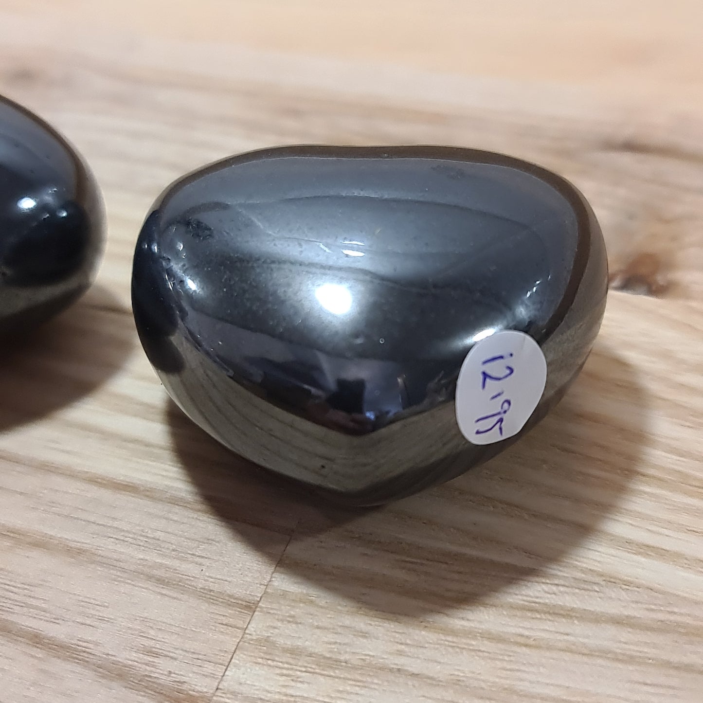Hematite Puffy Heart