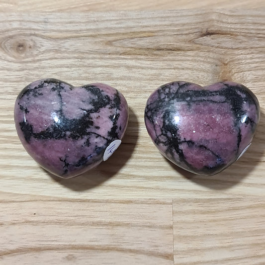 Rhodonite Puffy Heart