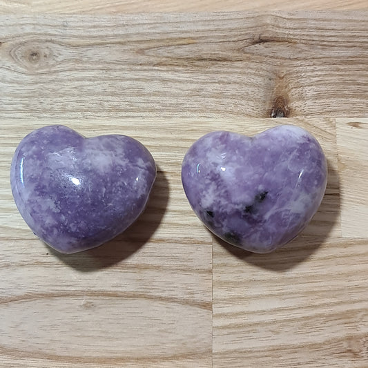 Lepidolite Puffy Heart