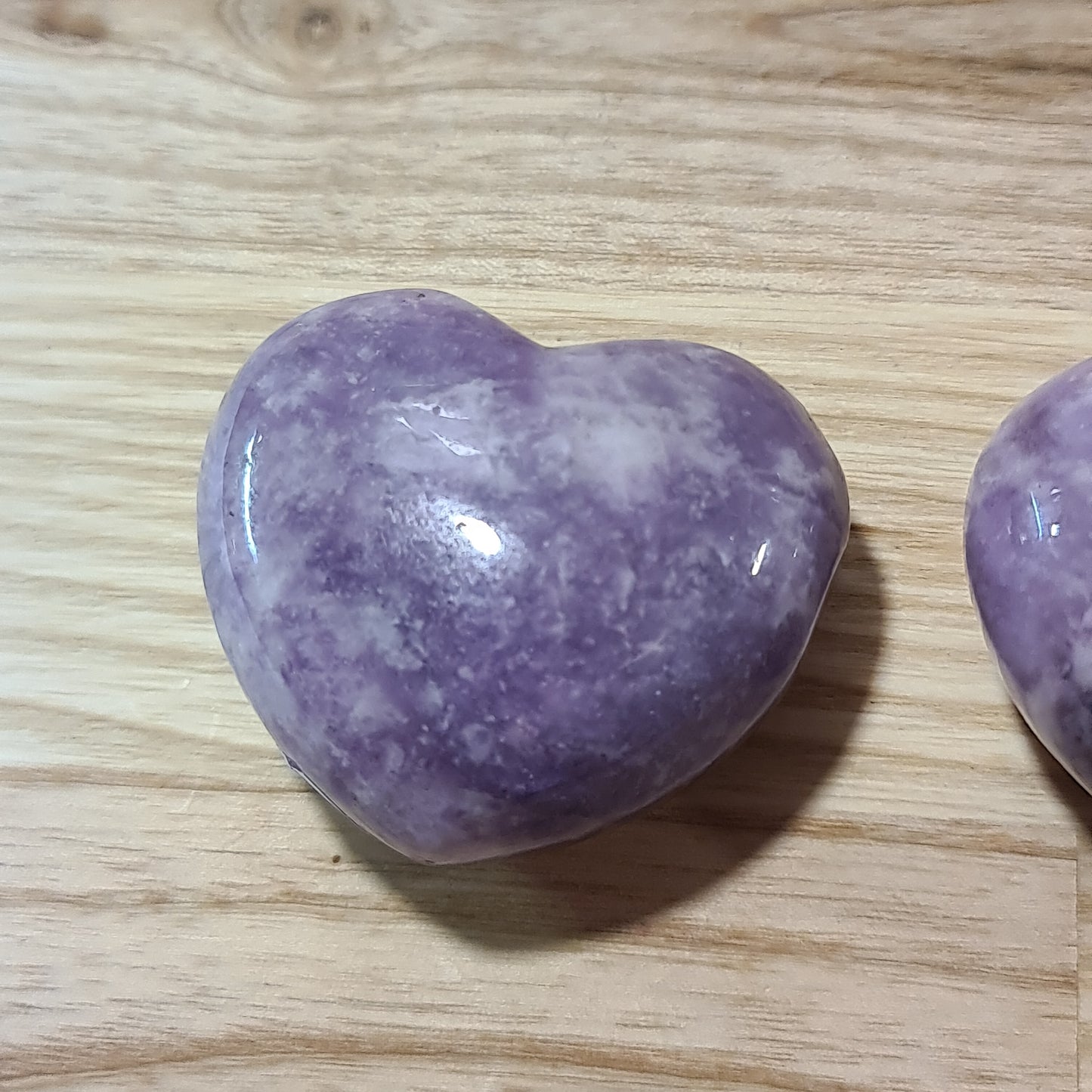 Lepidolite Puffy Heart