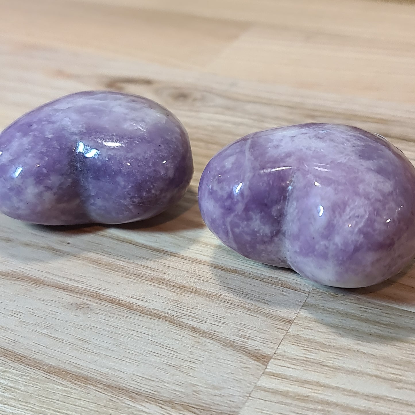 Lepidolite Puffy Heart