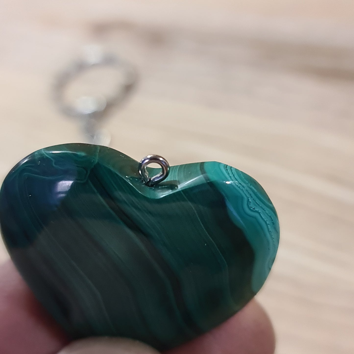 Malachite Polished Heart