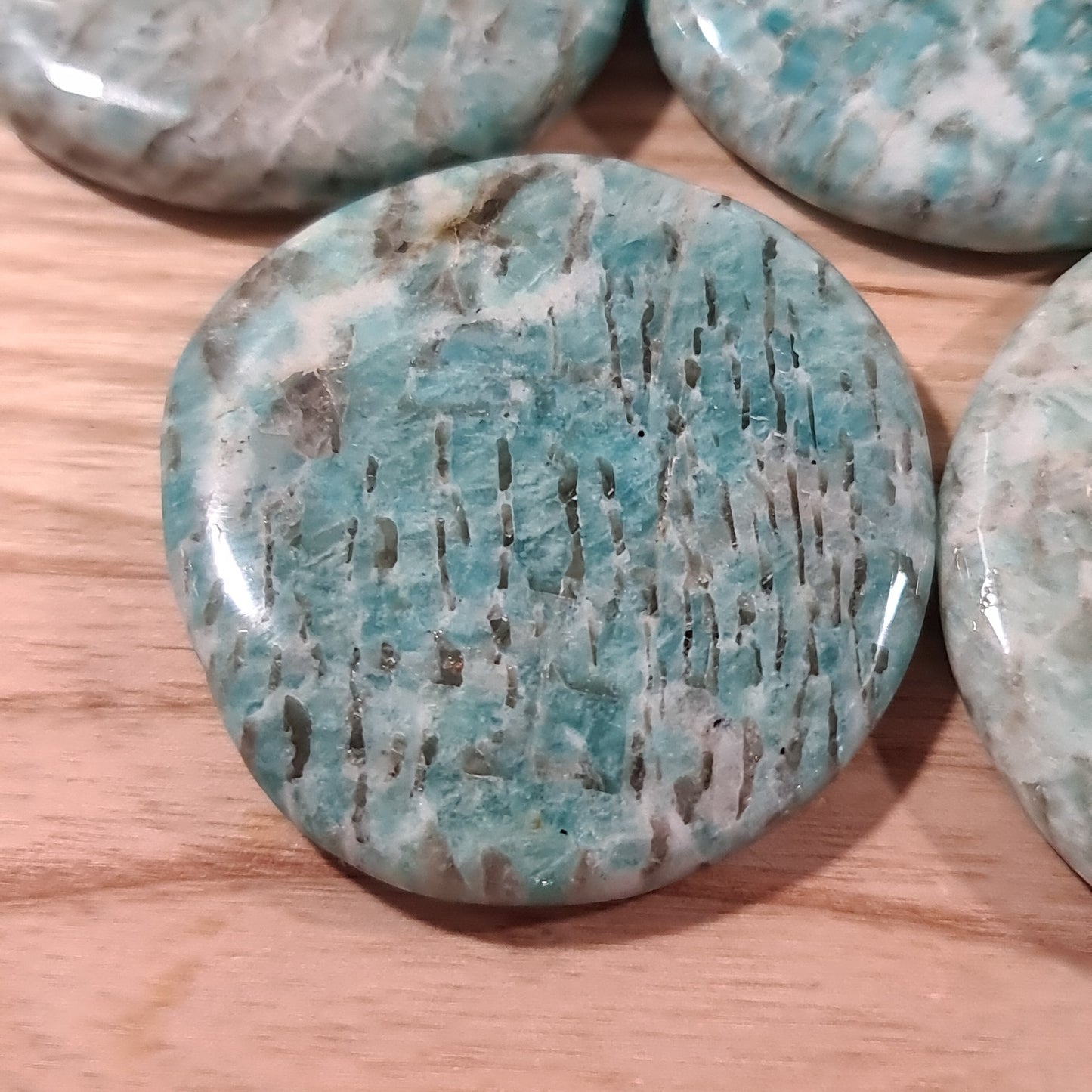 Graphic Amazonite Smoothstone - Madagascar