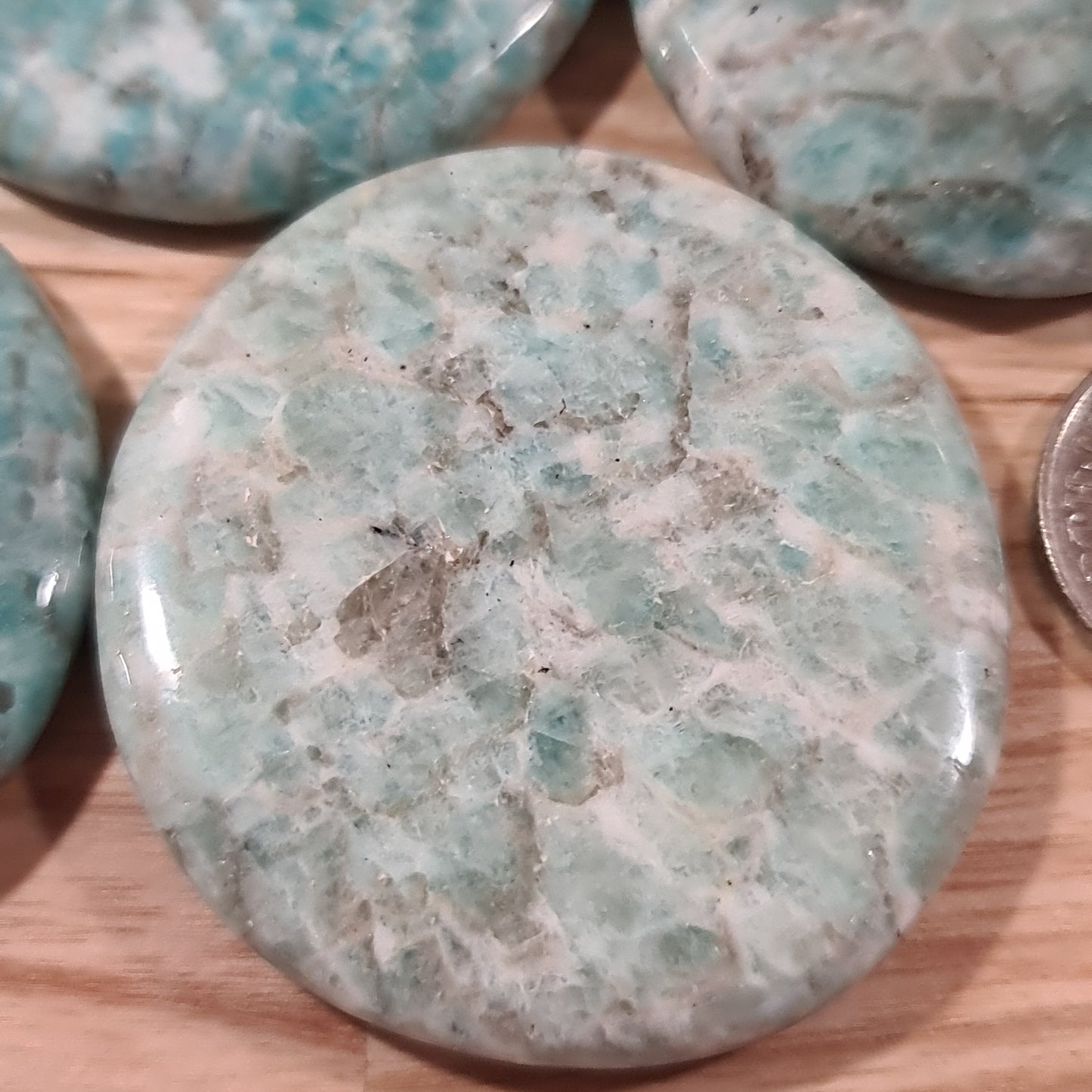 Graphic Amazonite Smoothstone - Madagascar