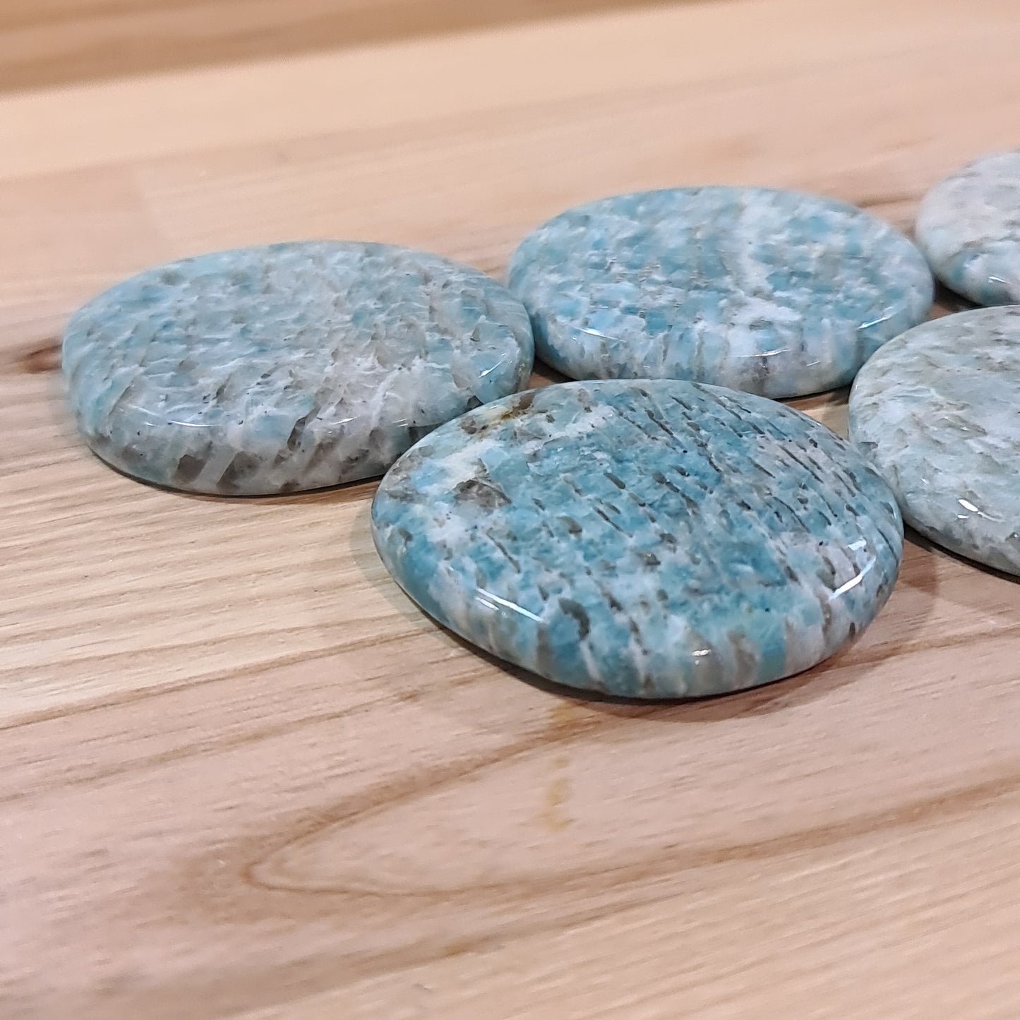 Graphic Amazonite Smoothstone - Madagascar