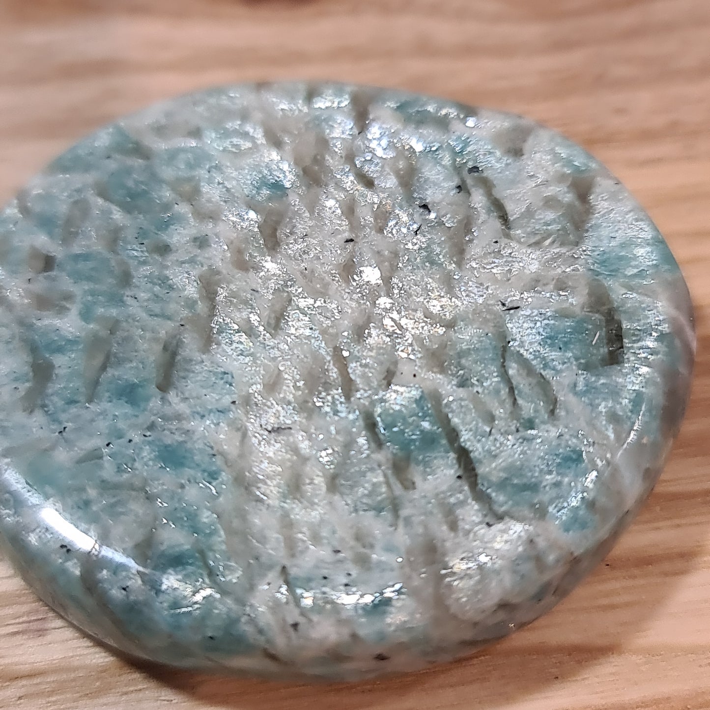 Graphic Amazonite Smoothstone - Madagascar