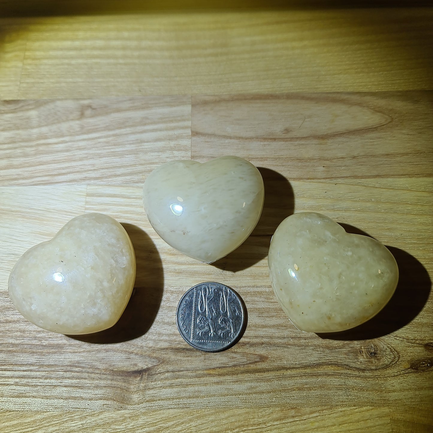 Peach Aventurine Puffy Heart