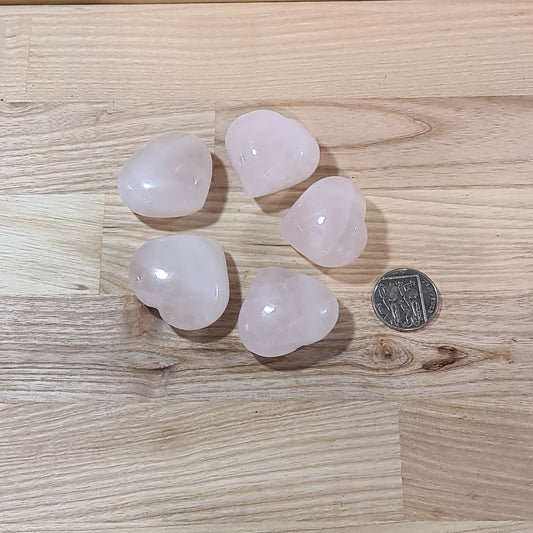 Rose Quartz Puffy Heart (small)