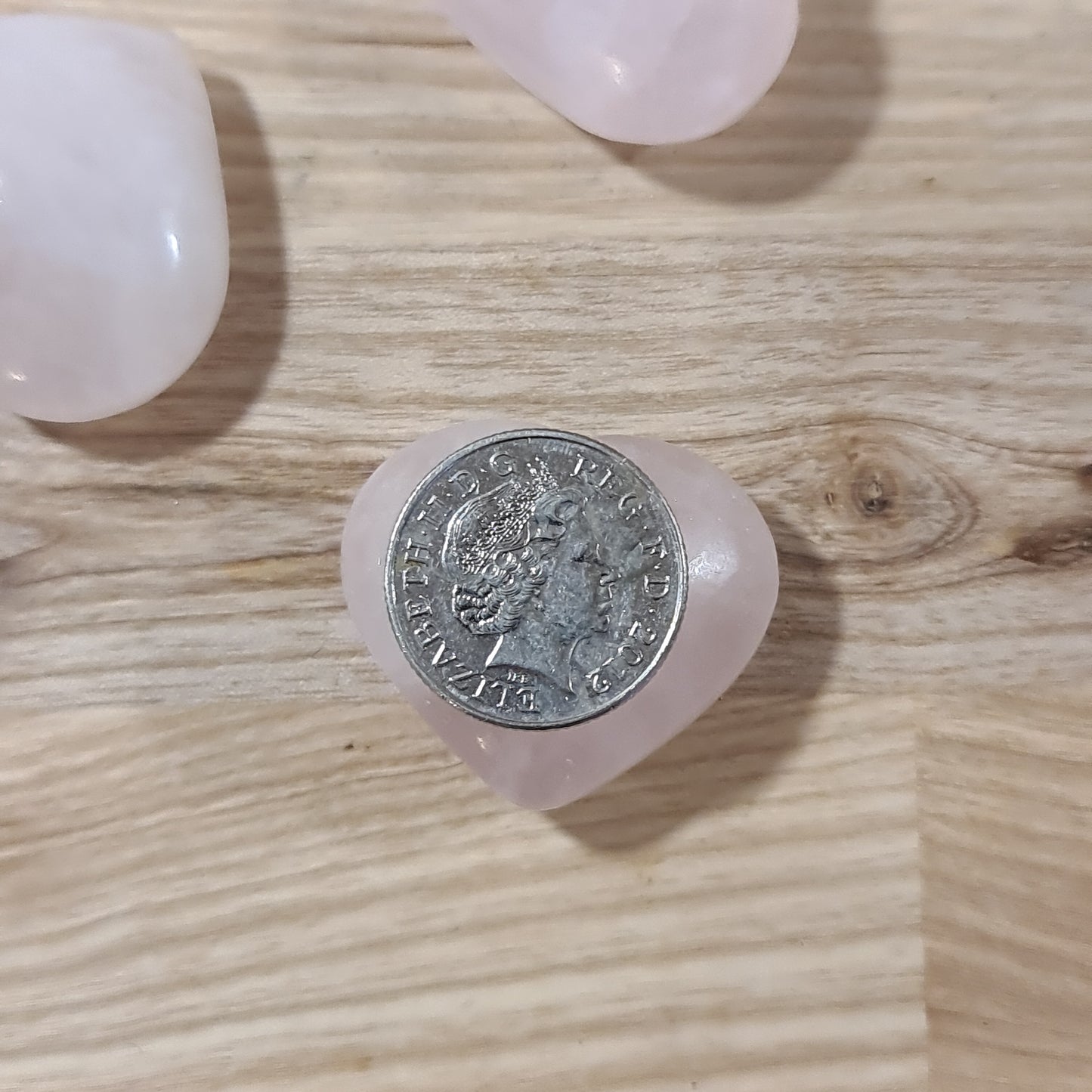Rose Quartz Puffy Heart (small)