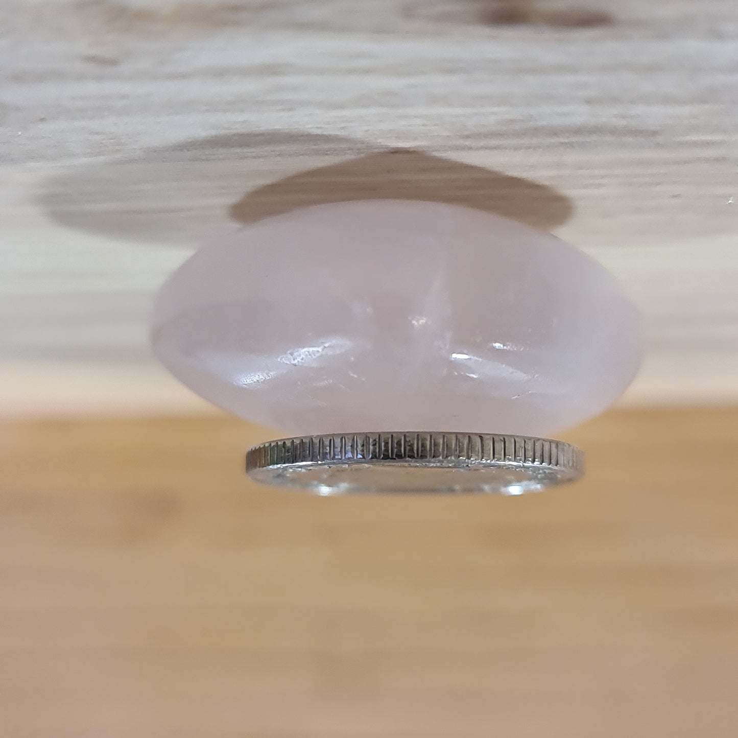 Rose Quartz Puffy Heart (small)