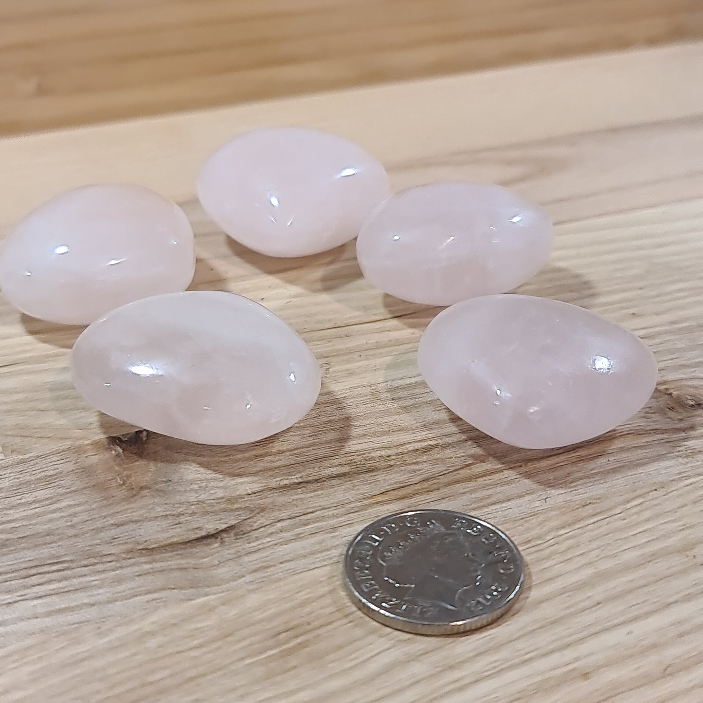 Rose Quartz Puffy Heart (small)