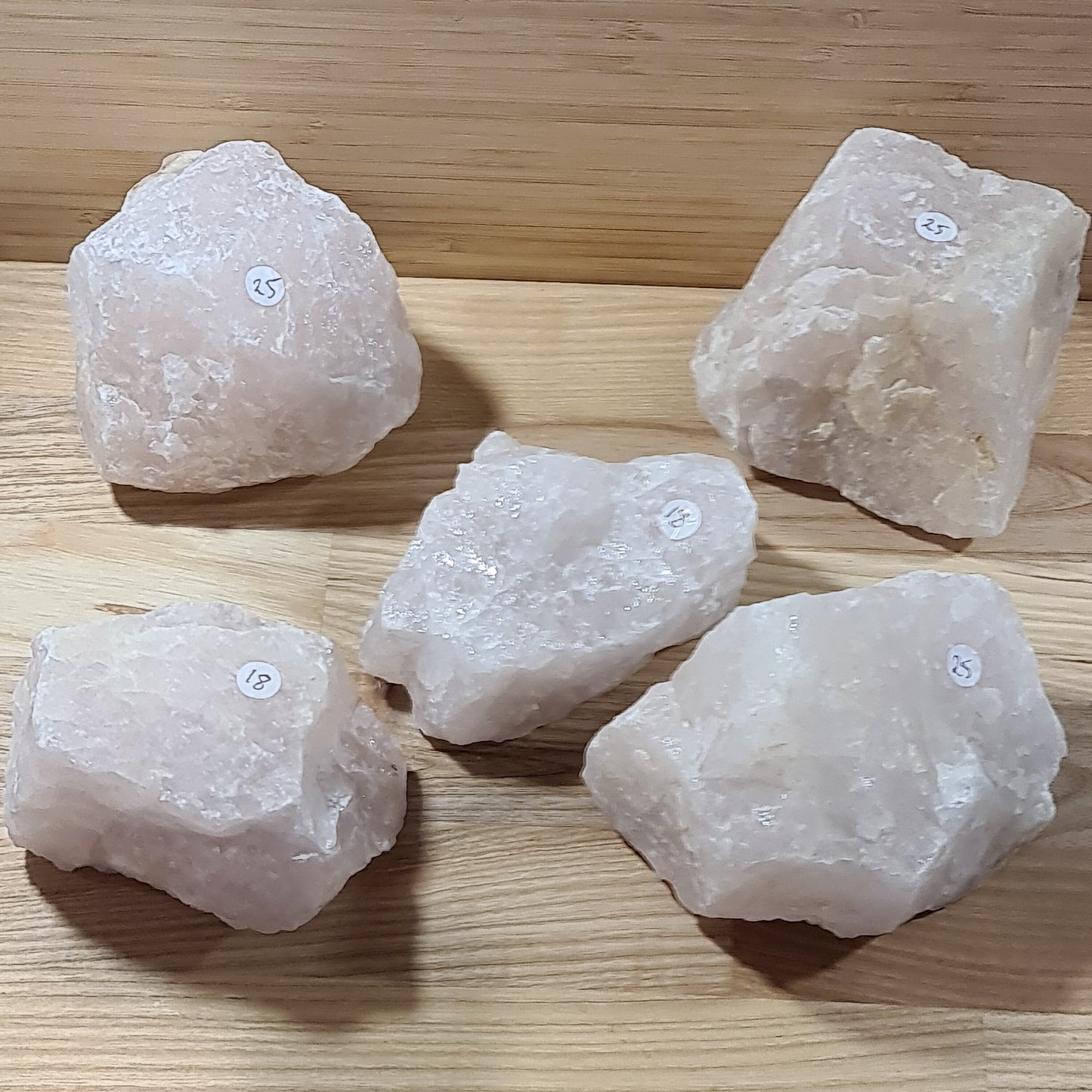 Rose Quartz "B" Grade rough pieces