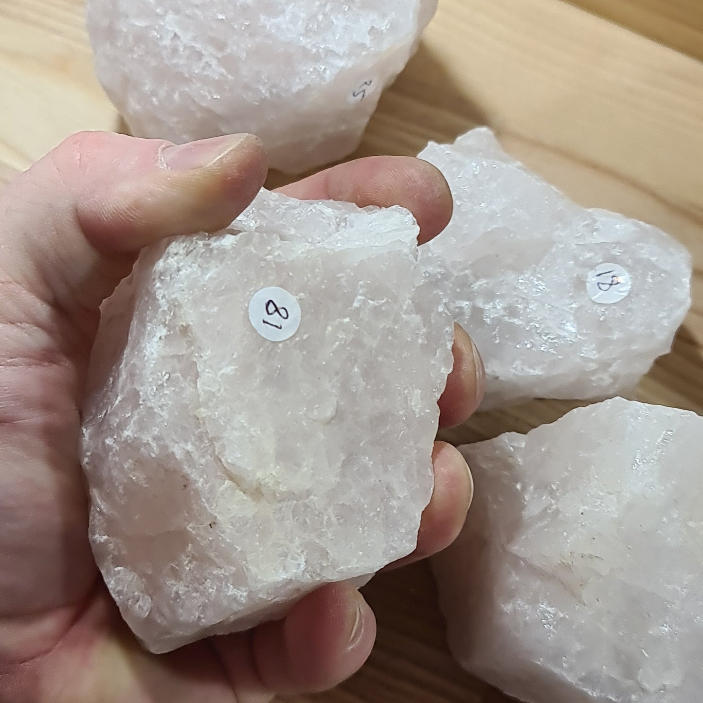 Rose Quartz "B" Grade rough pieces
