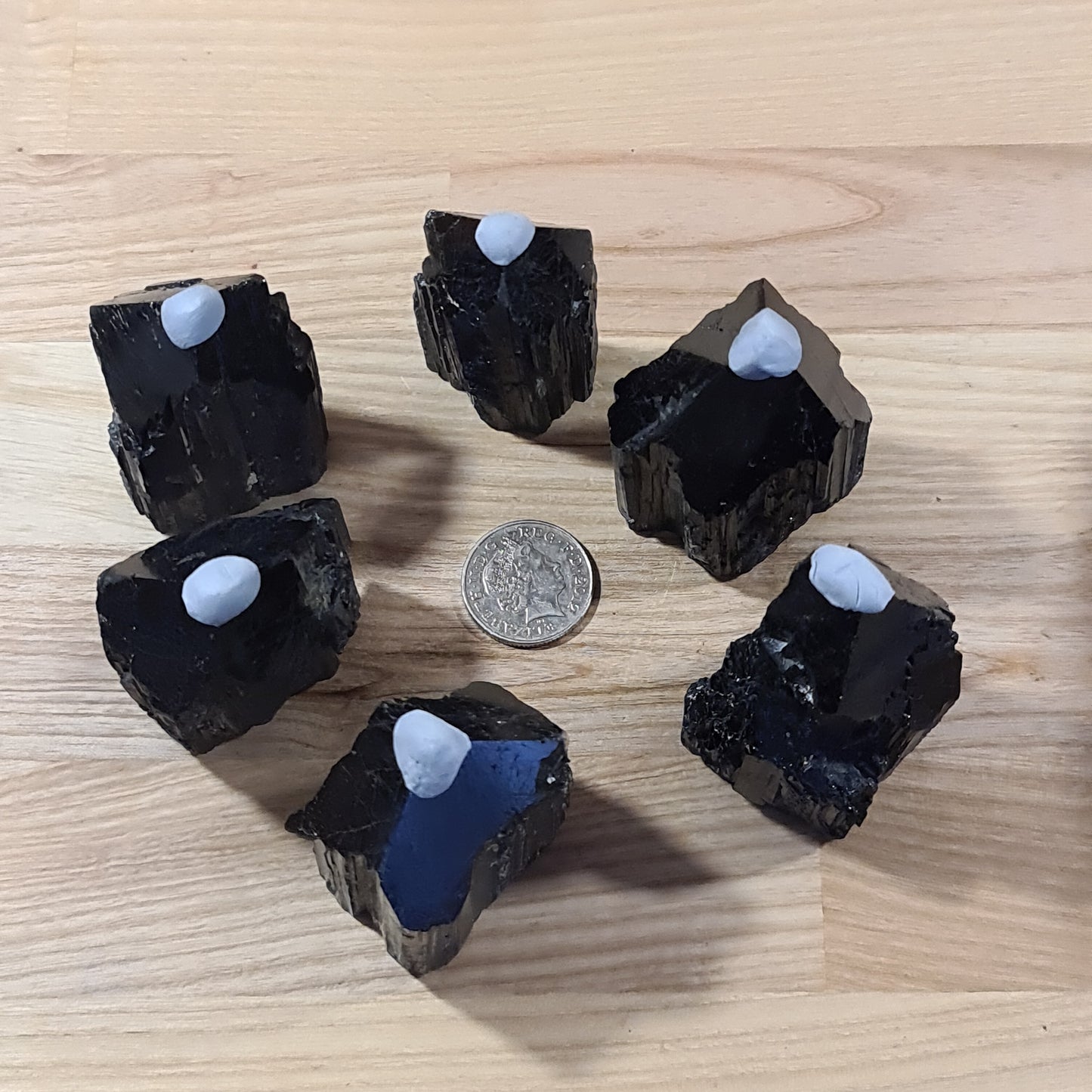 Black Tourmaline Raw and Polished Point