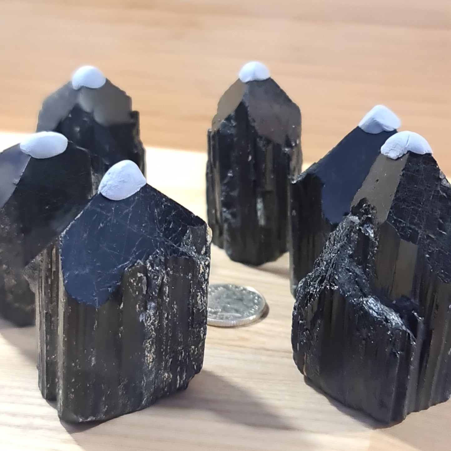 Black Tourmaline Raw and Polished Point