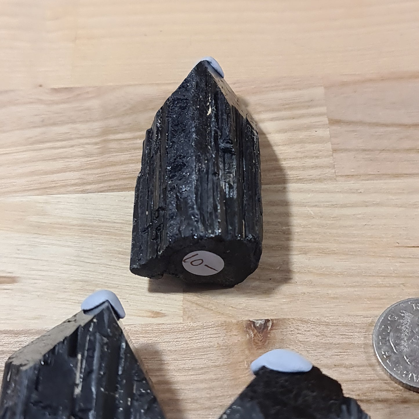 Black Tourmaline Raw and Polished Point