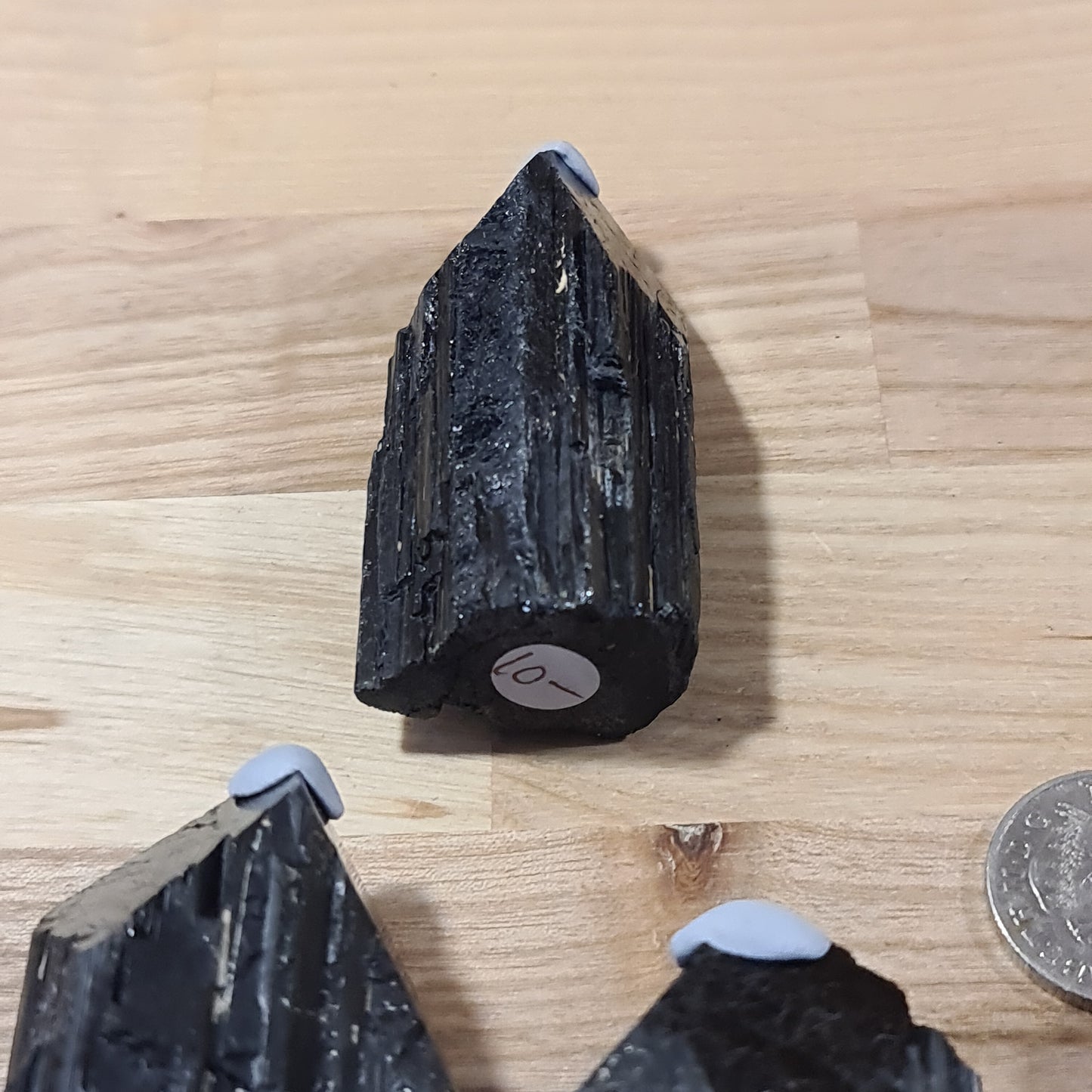 Black Tourmaline Raw and Polished Point