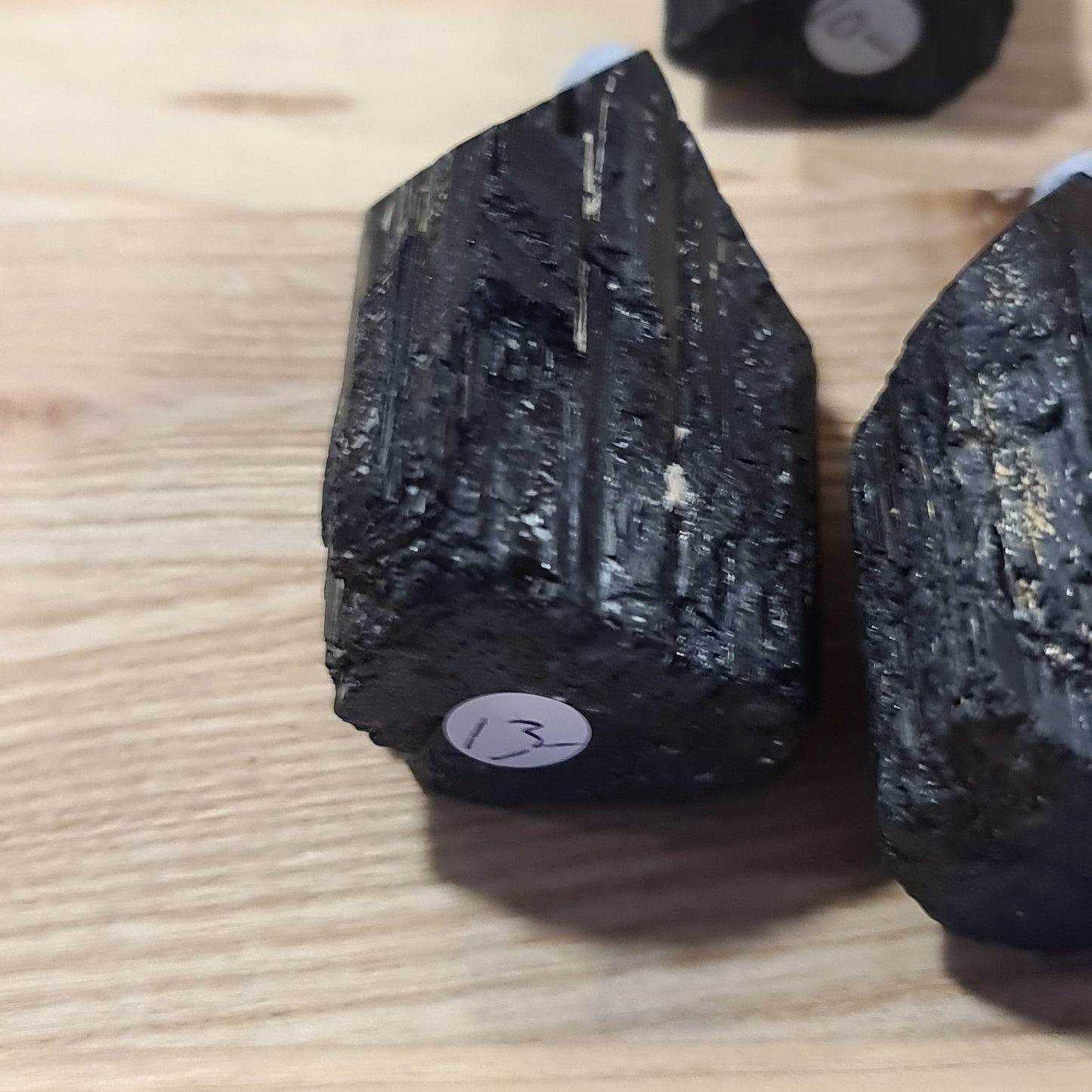 Black Tourmaline Raw and Polished Point
