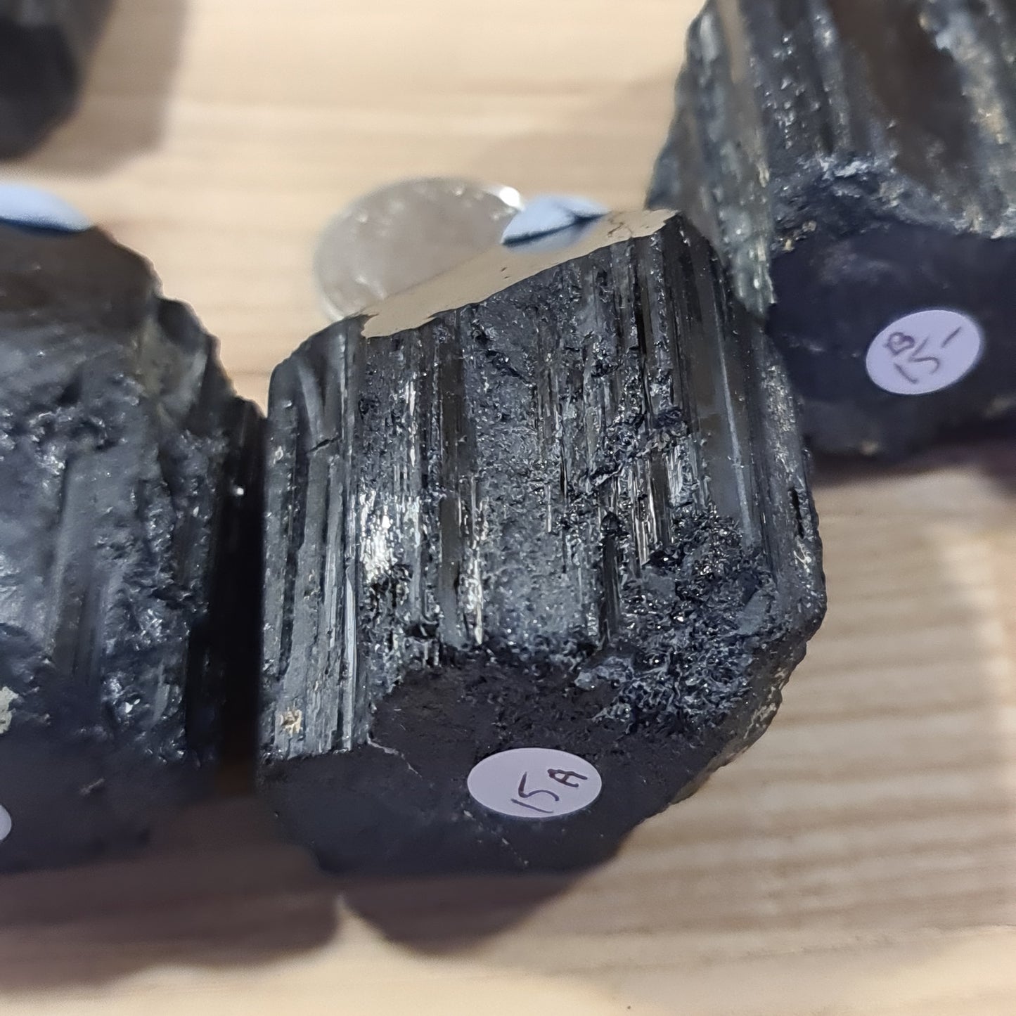 Black Tourmaline Raw and Polished Point