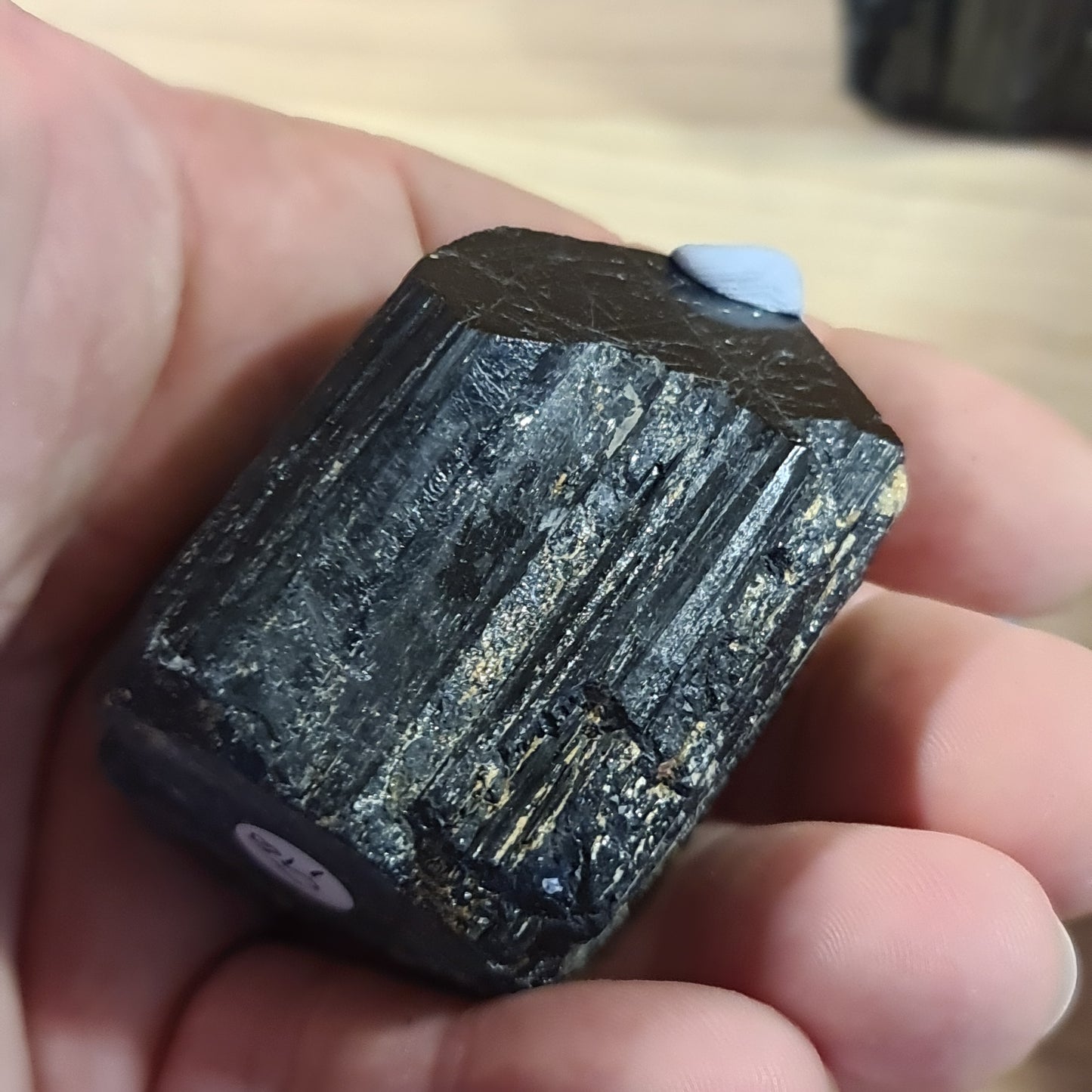 Black Tourmaline Raw and Polished Point