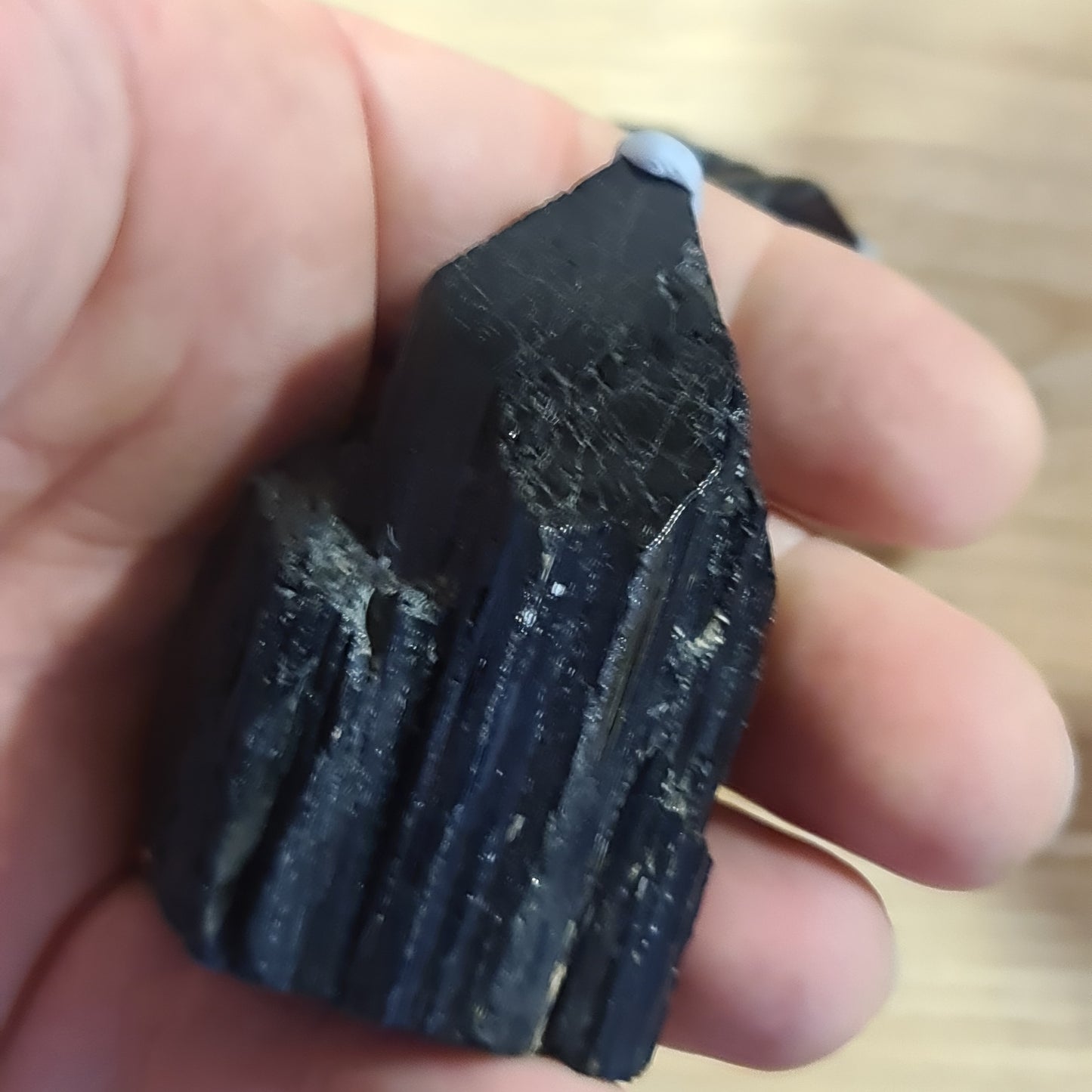 Black Tourmaline Raw and Polished Point