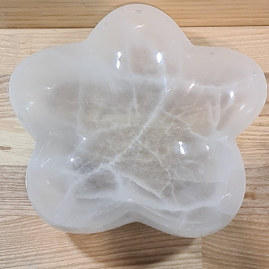 Selenite Flower Bowl