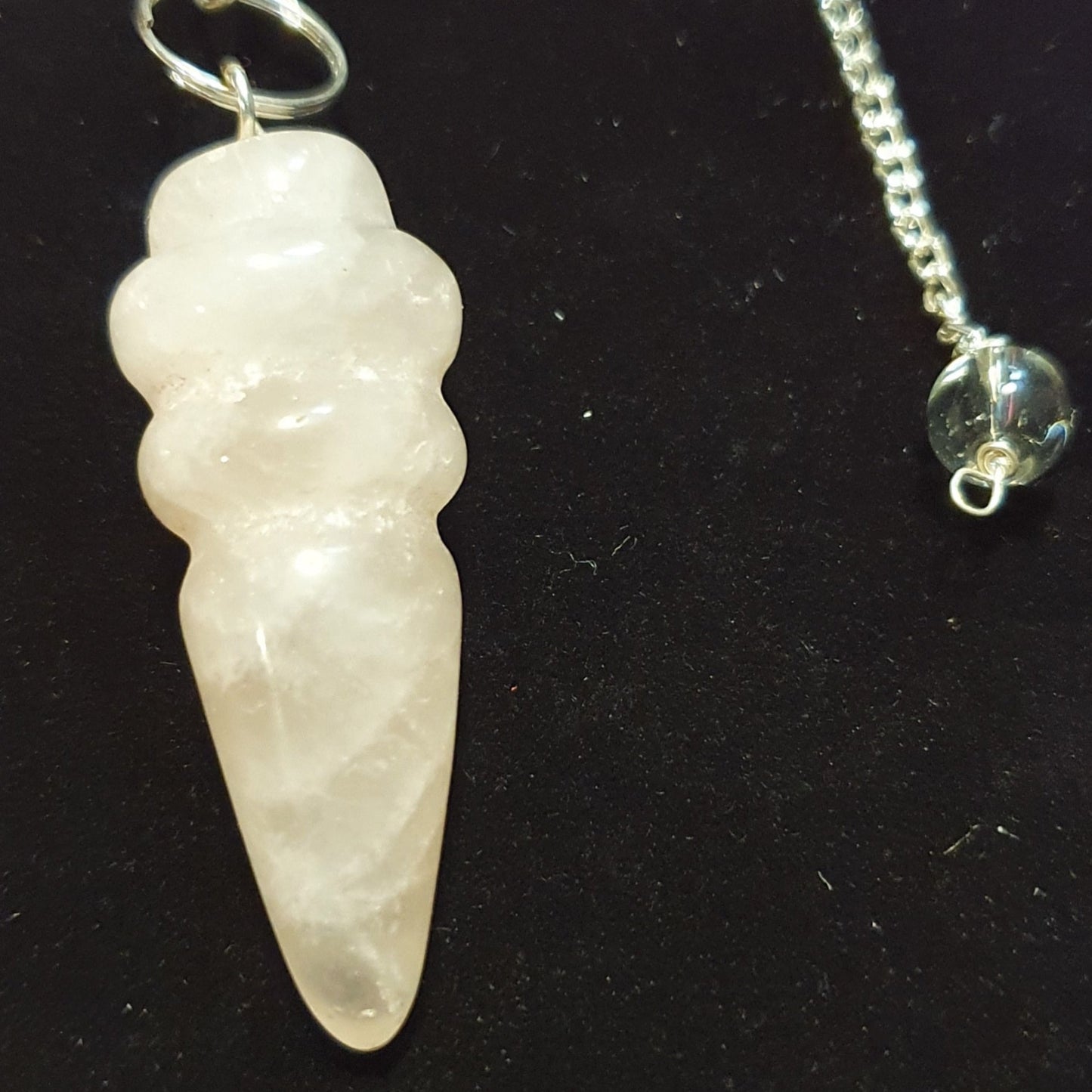 Rose Quartz Carved Pendulum