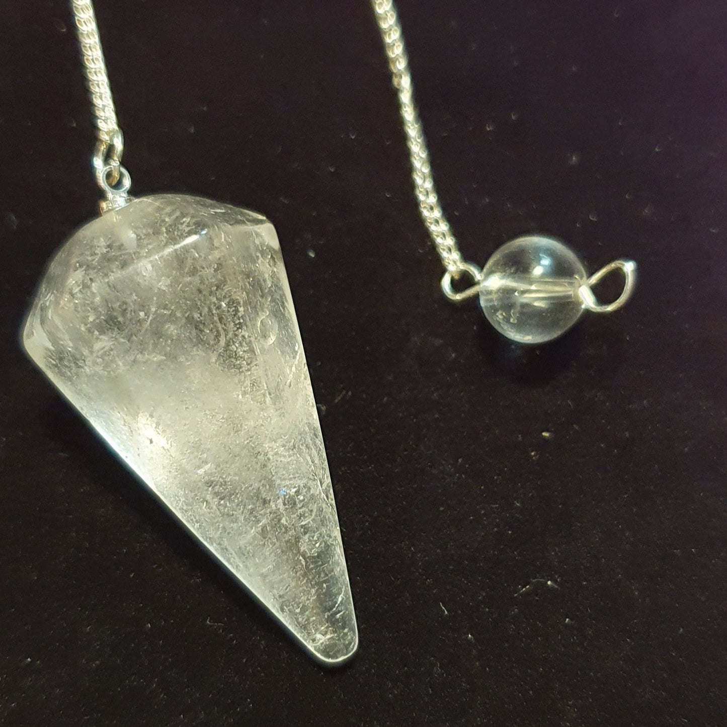 Clear Quartz Faceted Pendulum