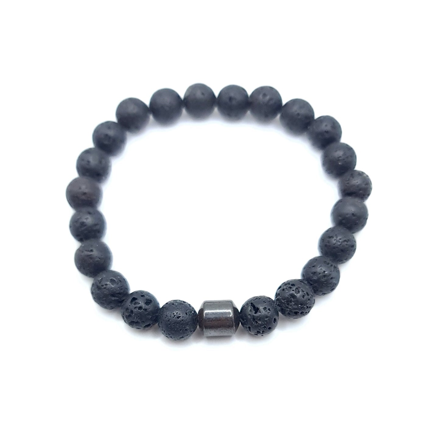 Lava Stone & Hematite Bracelet