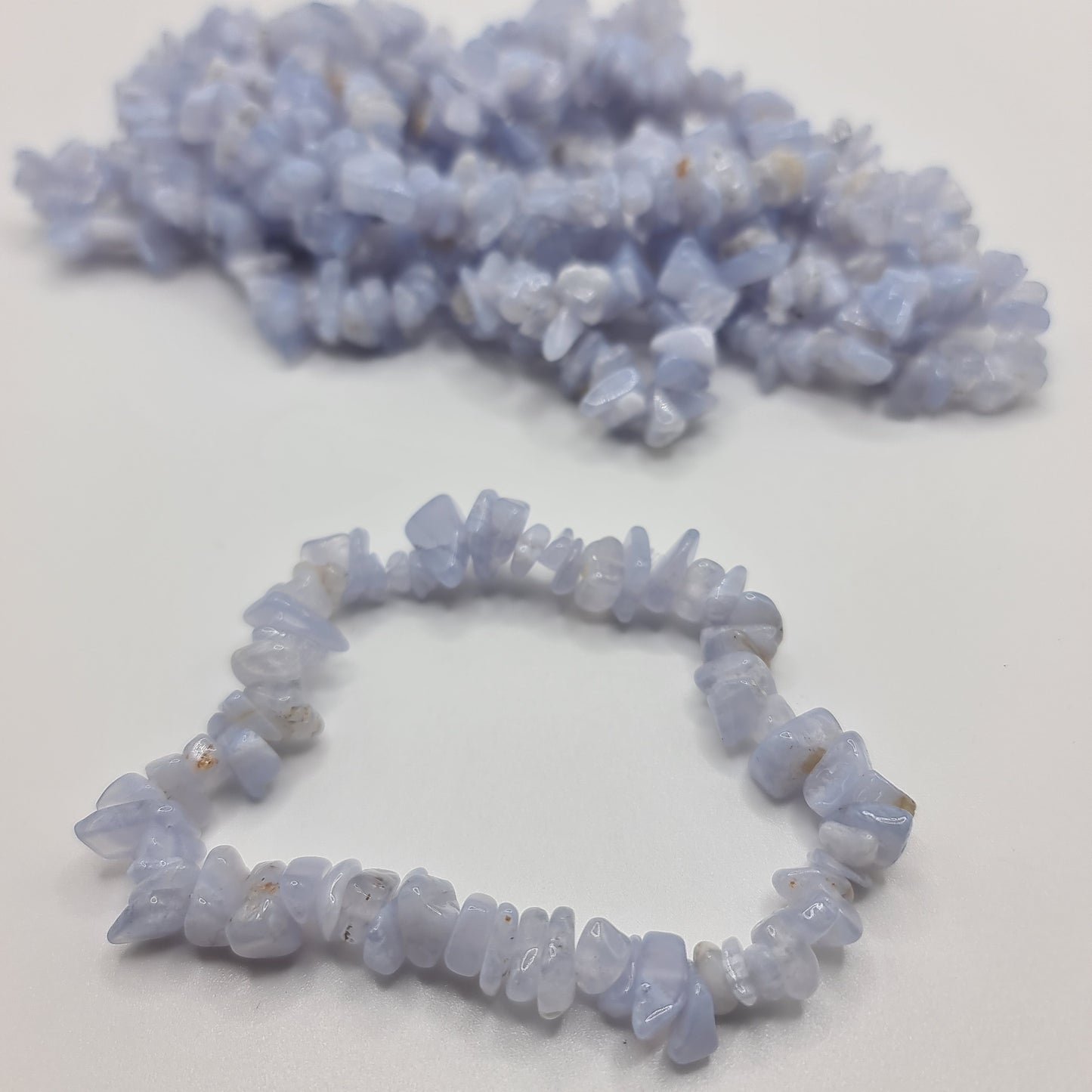 Blue Lace Agate Chip Bracelet