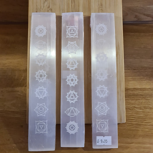 Selenite Chakra Bar