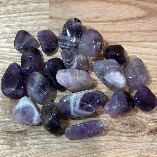 Chevron Amethyst Tumblestone