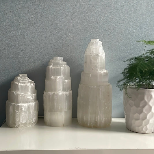 Selenite Mountain Lamp
