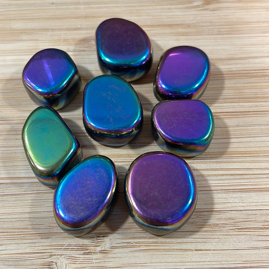 Aura Hematite Tumblestone
