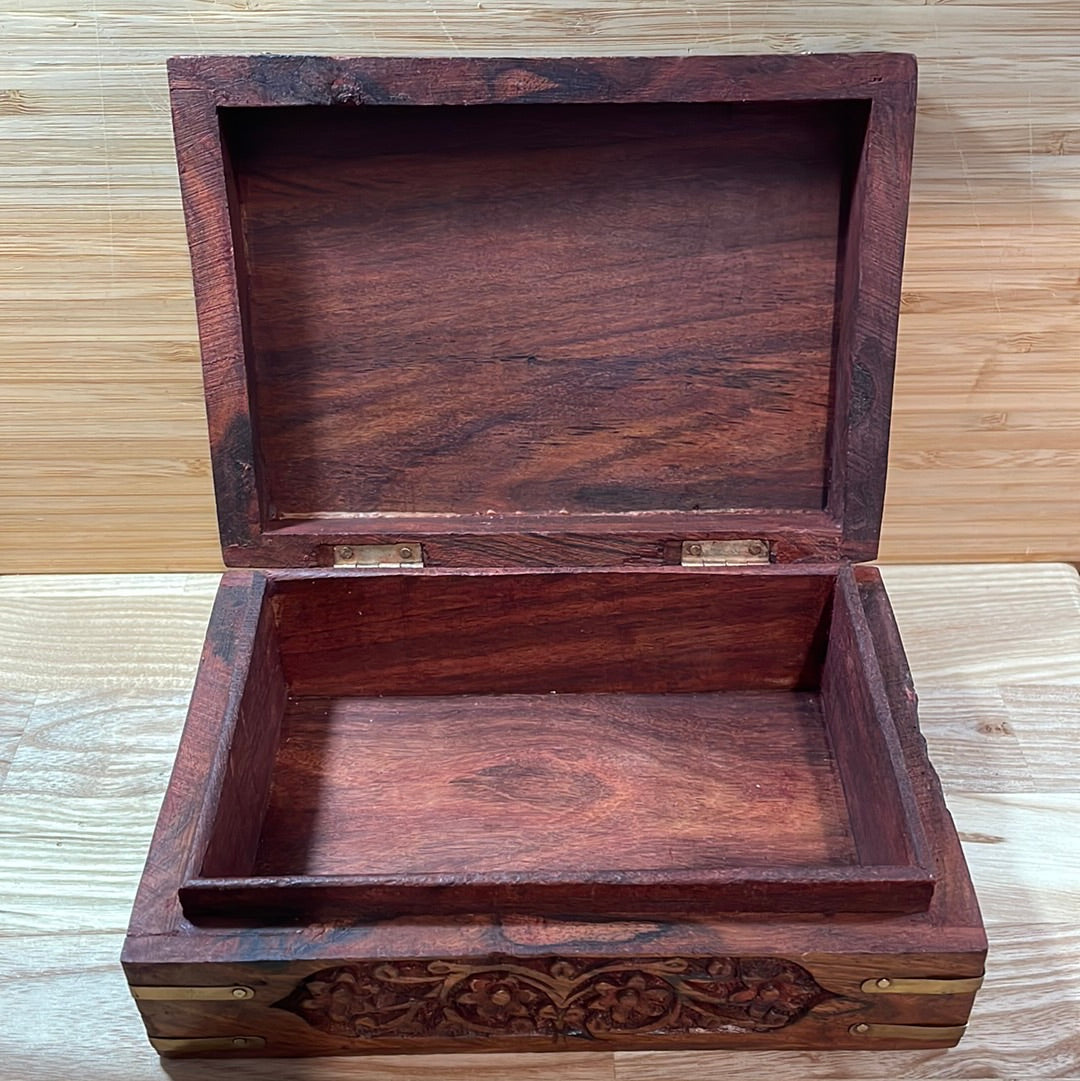 Hand Carved Sheesham Wooden Box