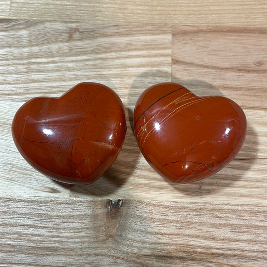 Red Jasper Puffy Heart