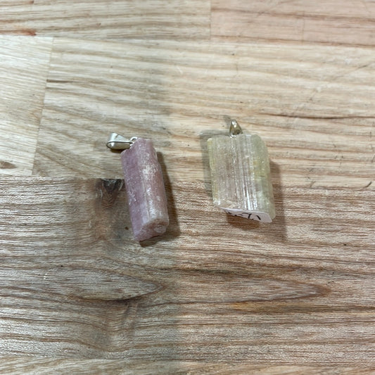 Kunzite Raw Pendant