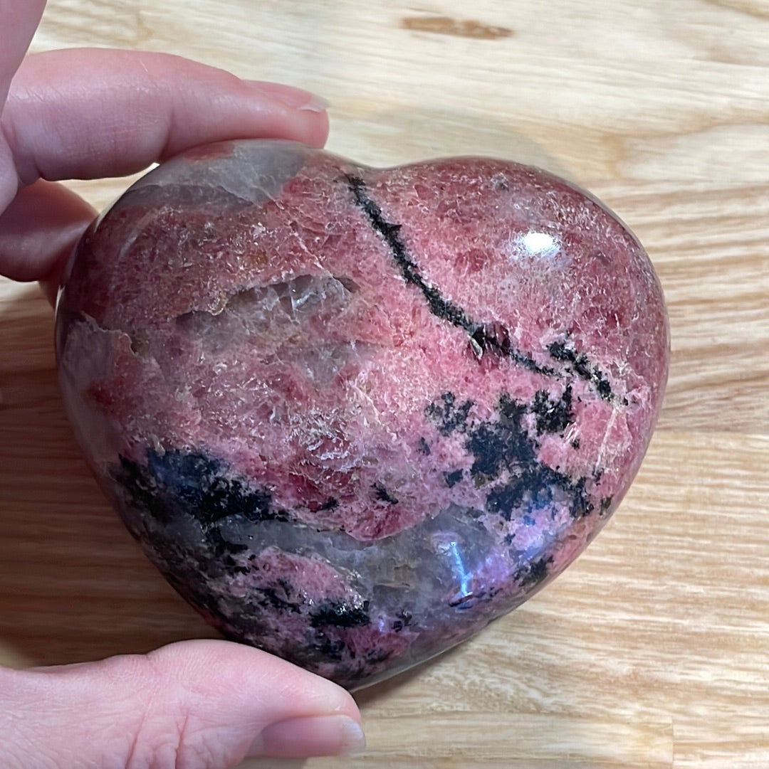 Rhodonite Puffy Heart (Large)