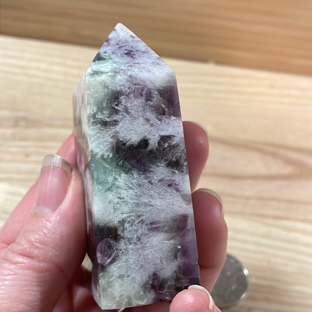 Feather Fluorite Points
