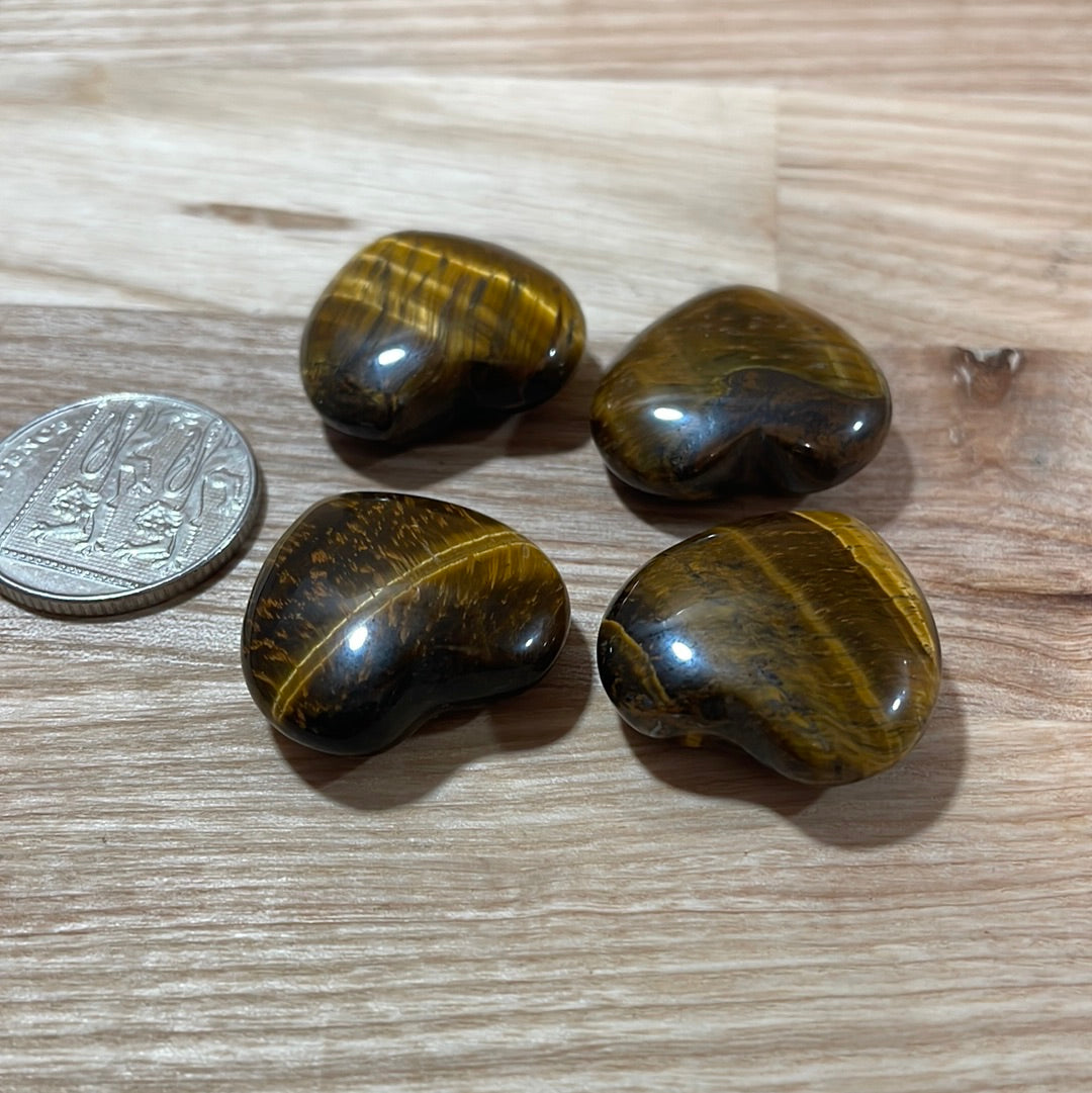 Tigers Eye Gold Heart (mini)