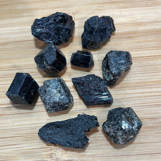 Black Tourmaline Raw, Tumblestone Size