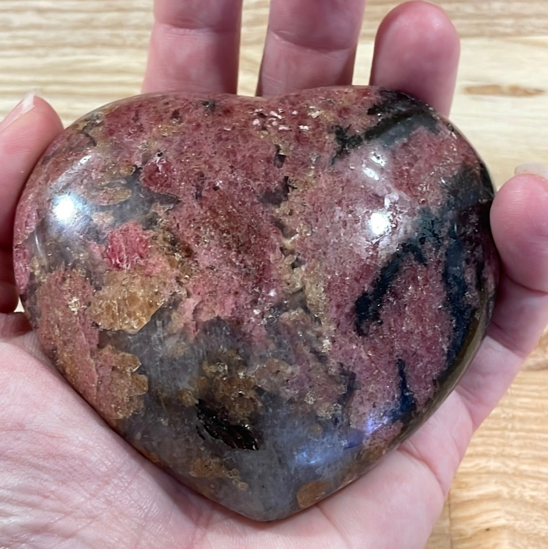 Rhodonite Puffy Heart (Large)