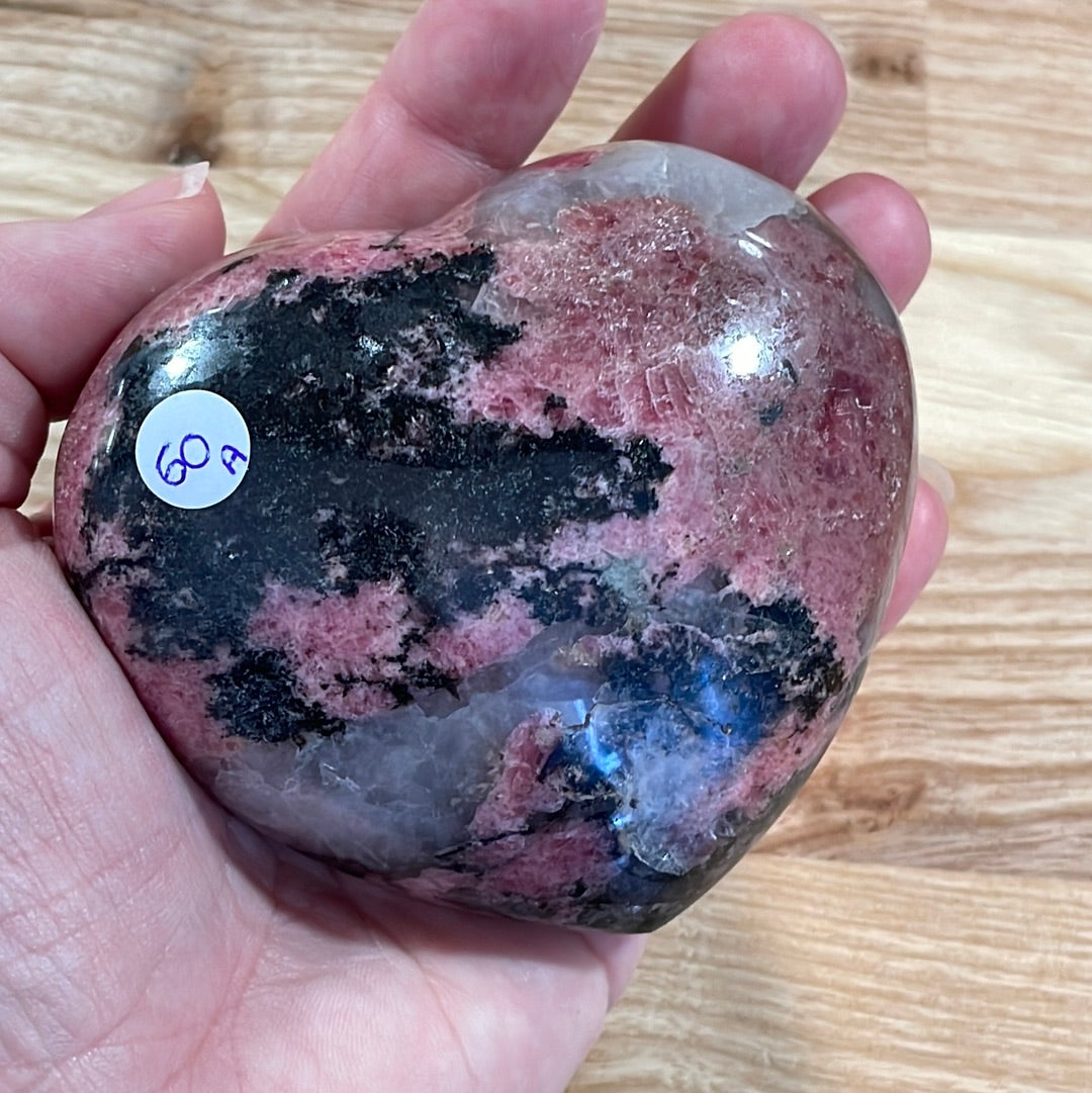 Rhodonite Puffy Heart (Large)