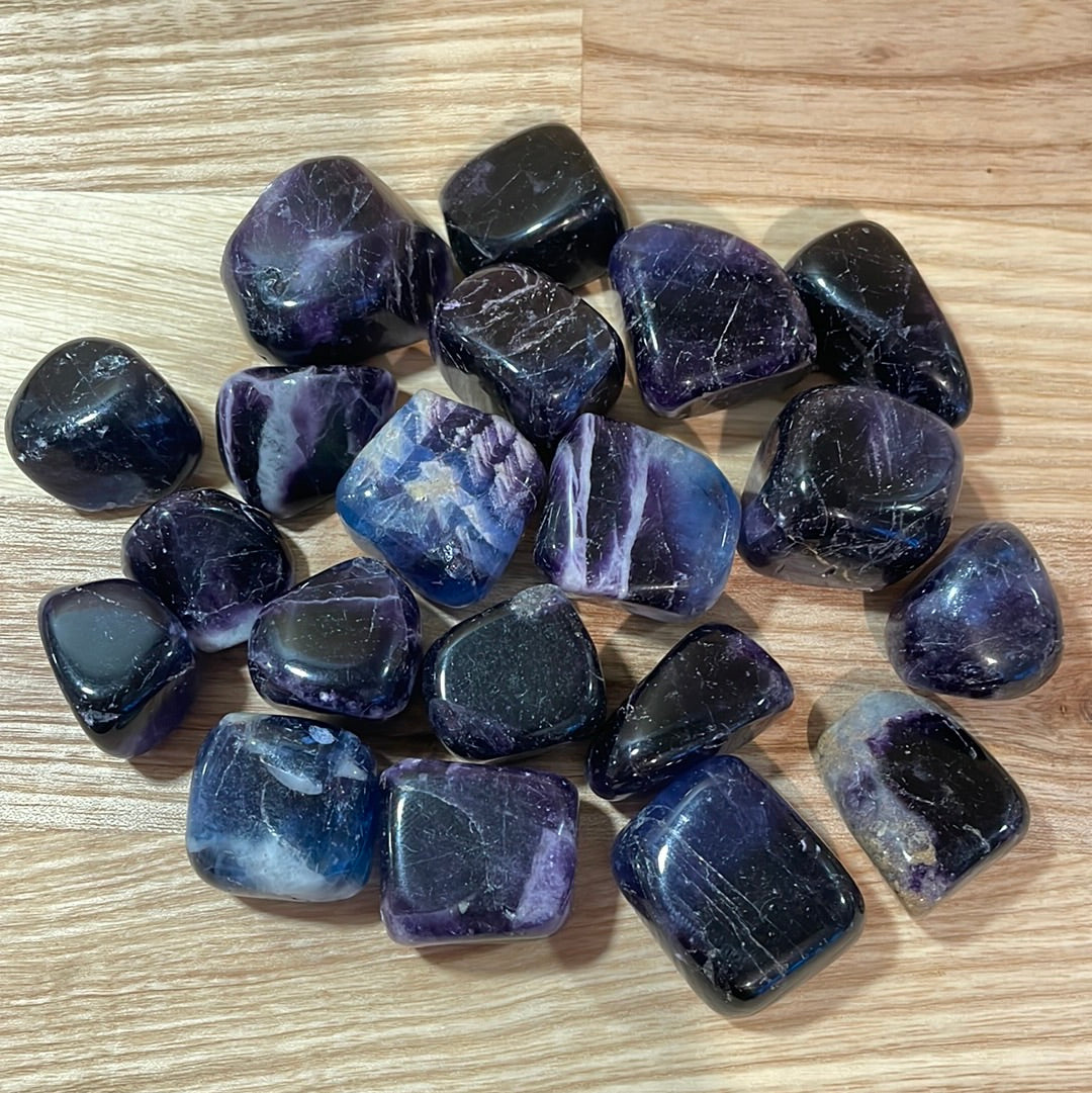Fluorite - Purple (with some blue) Tumblestone