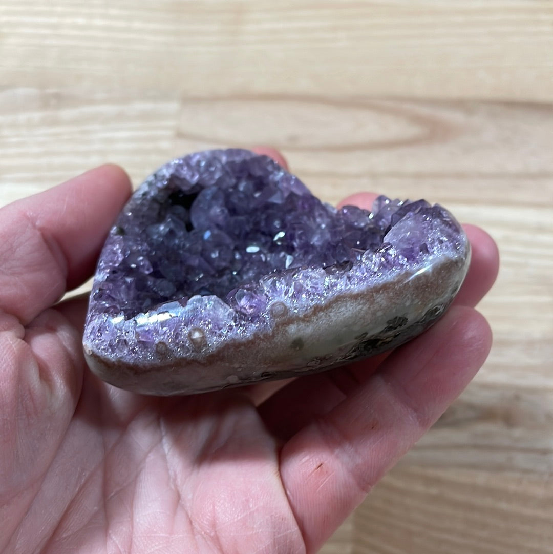 Amethyst Hearts Druzy