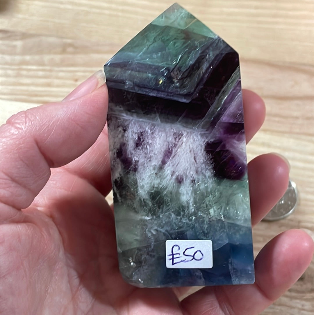 Feather Fluorite Points