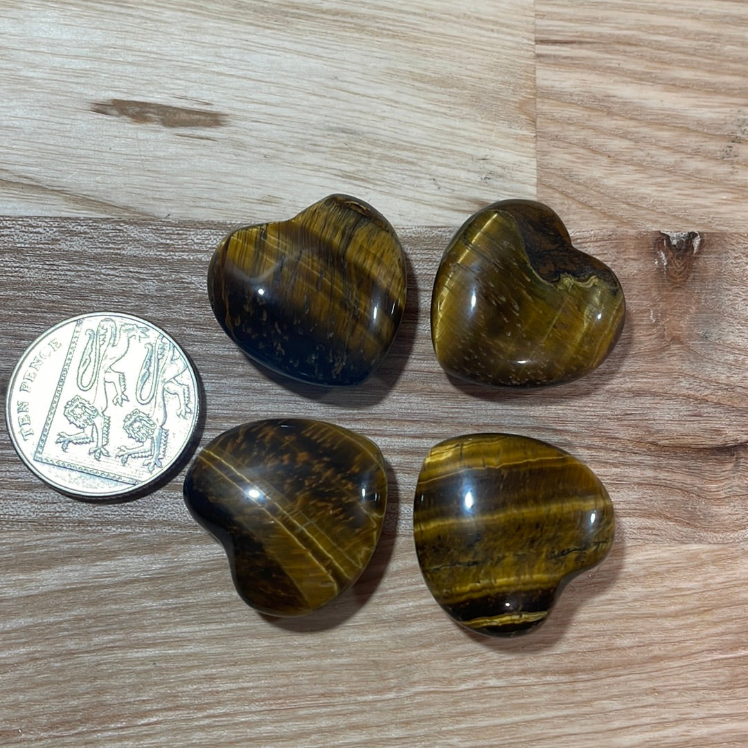 Tigers Eye Gold Heart (mini)