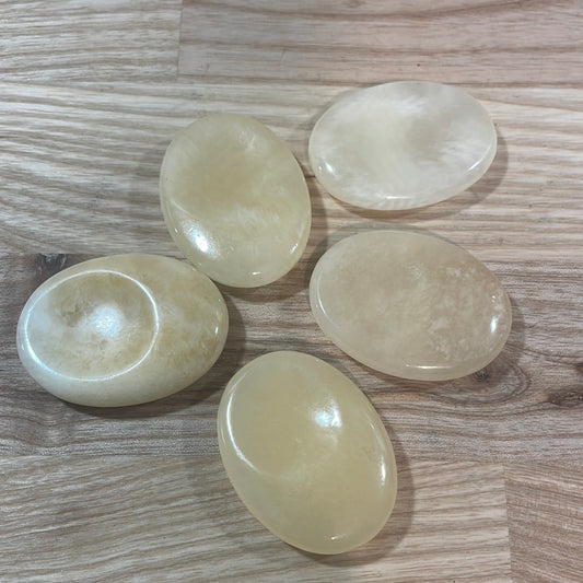 Orange Calcite Thumb Stone